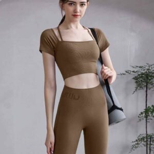 leggings de sport à taille nouée Ruxi ci931