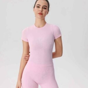 Pantalon de yoga rose à rabat pour femme Ruxi ci924