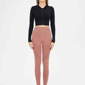 Pantalon de yoga noir à jambe droite Ruxi ci856