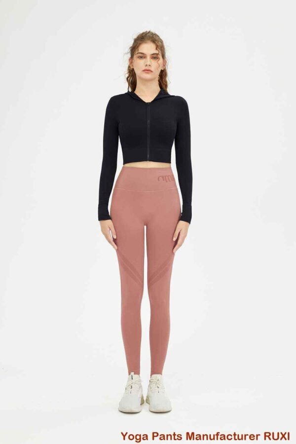 Pantalon de yoga noir à jambe droite Ruxi ci856