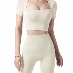 Gilet de sport court vêtement de sport léger et respirant