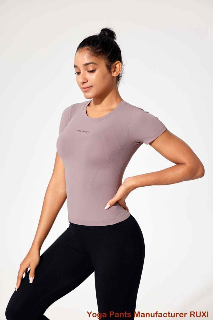 Short de yoga beige confortable et élégant Ruxi ci3464