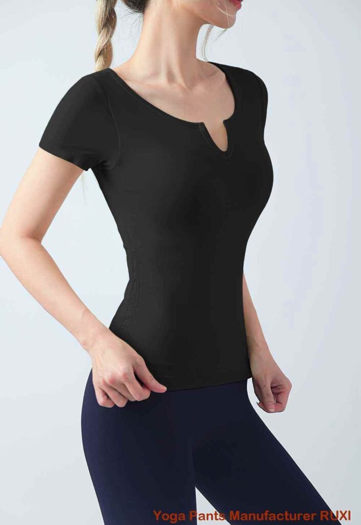 Short d'entraînement taille haute froncé Ruxi ci2669