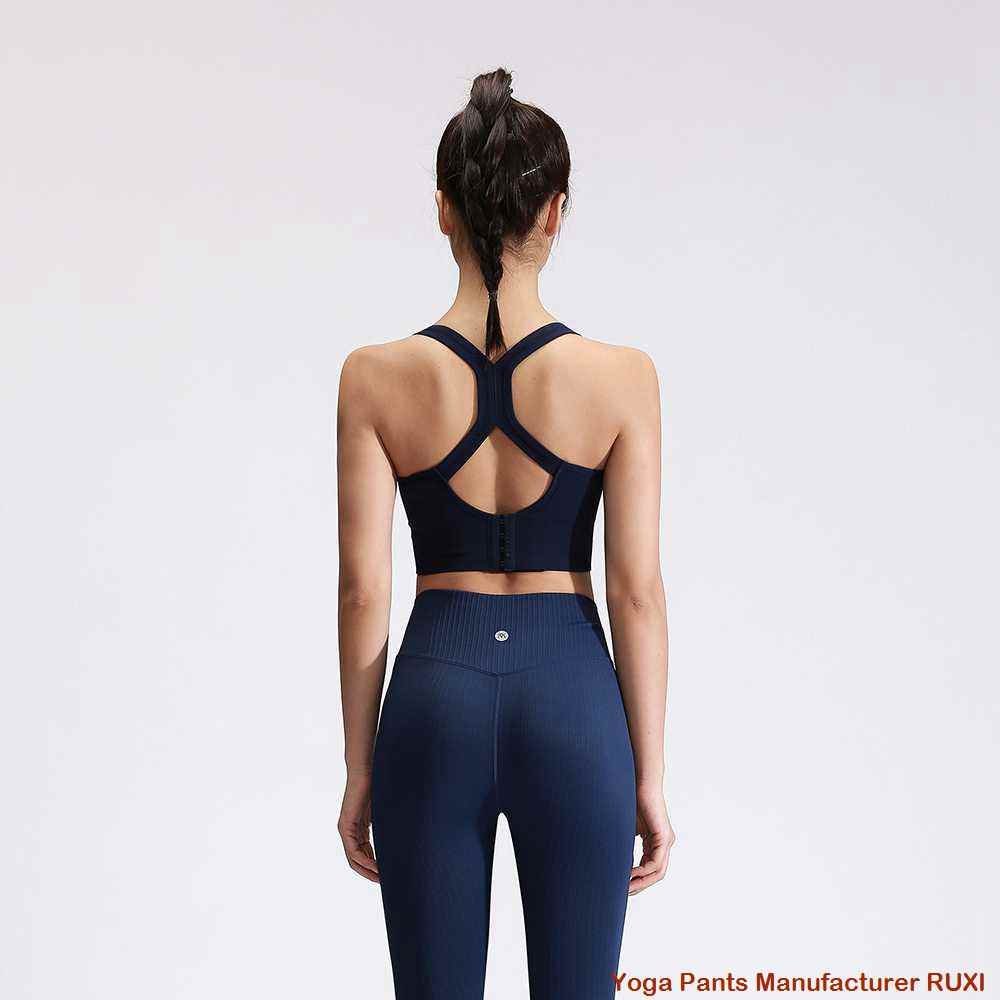 Short de yoga noir à rabat pour femme Ruxi ci3618