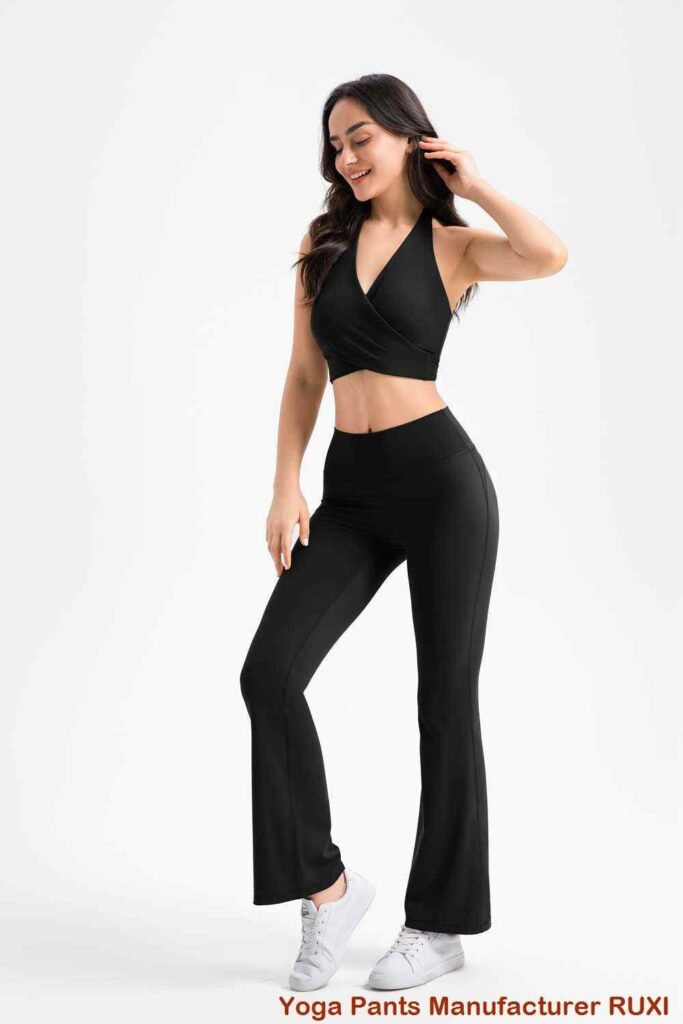 Leggings évasés roses élégants pour femmes Ruxi ci34