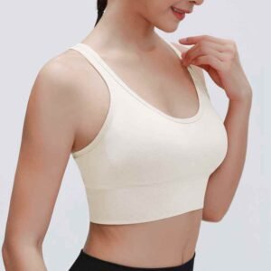 Soutien gorge de sport orange vibrant à maintien élevé